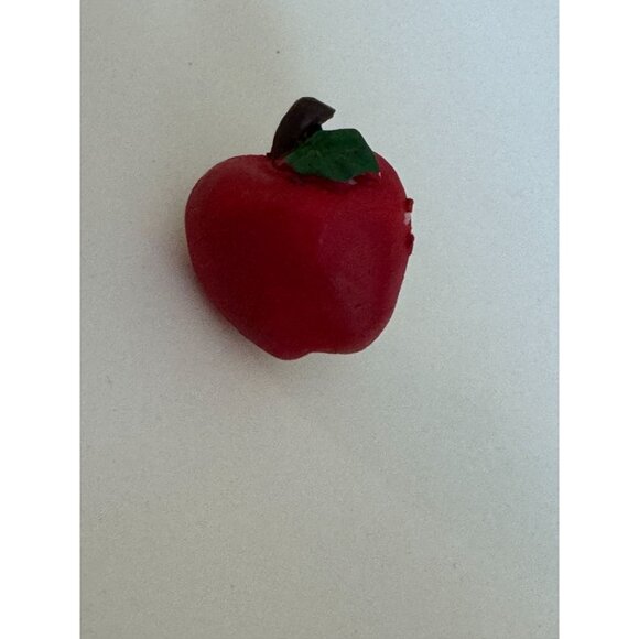 Apple Shaped Stud Earrings Vintage Teacher School Fruit Fall Harvest Jewelry - Picture 3 of 4